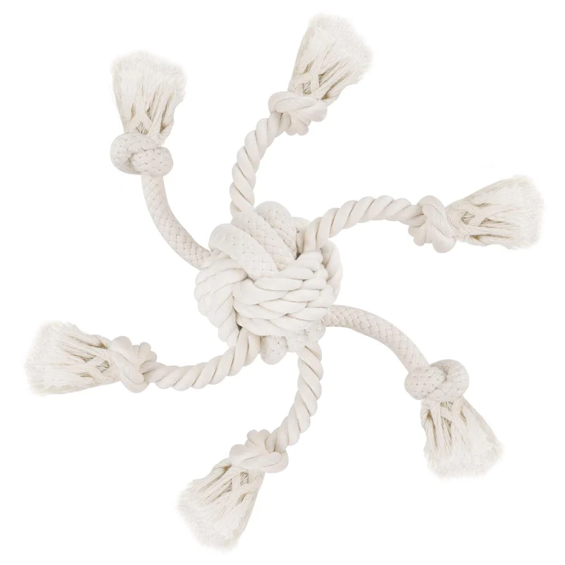 Juguete para perro de cuerda para masticadores agresivos, juguetes interactivos para masticar perros – Cuerda de nudo grueso y bolas de guerra – Algodón natural – Limpieza de dientes de perro – Resistente y duradero – Ideal para entrenamiento de perros