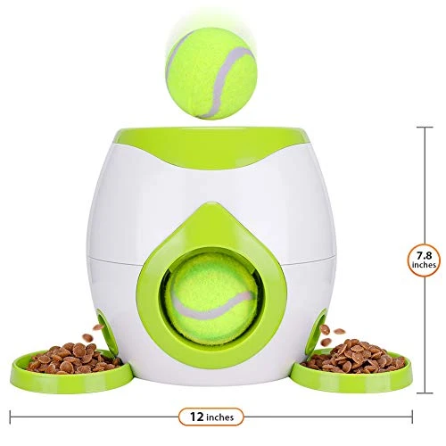Juguetes interactivos para mascotas, para perros, rompecabezas, dispensador de alimentos, pelota de tenis, máquina de lanzamiento, juguete de recompensa para gatos, FDA