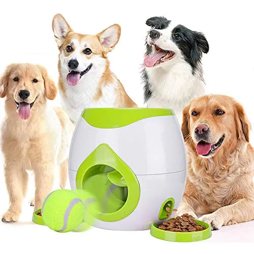 Juguetes interactivos para mascotas, para perros, rompecabezas, dispensador de alimentos, pelota de tenis, máquina de lanzamiento, juguete de recompensa para gatos, FDA