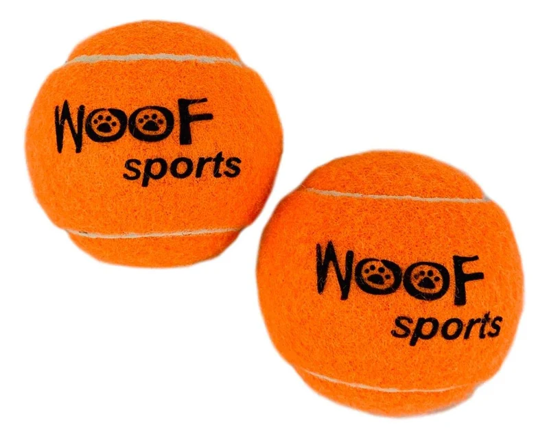 Woof Sports Pet pelotas de tenis – 12 Bolas de ecofriendly y malla bolsa. Sólo el Derecho Cantidad de rebote, easy-to-see Naranja y ideal para pelota lanzadores
