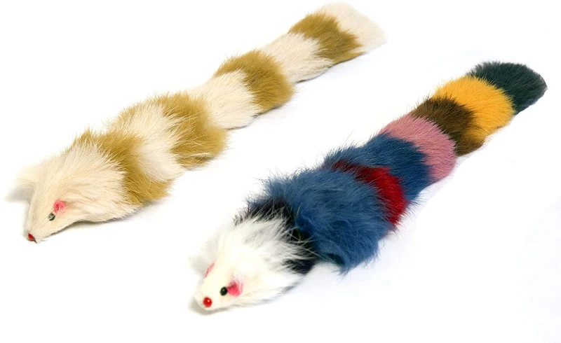 Juguete de pelo largo con chirriador para gatos y perros – El mejor juguete para hacer ejercicio para mascotas, mantiene a tu mascota activo, juguetes para gatos, juguetes para perros para aburridos.