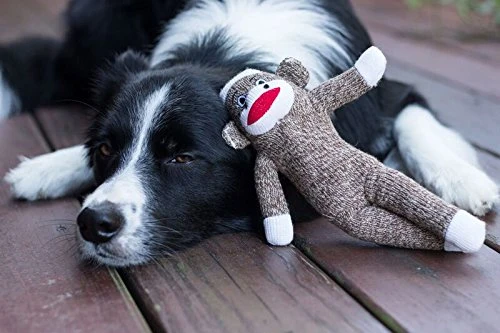 Pet qwerks Sock Monkey Dog Toy
