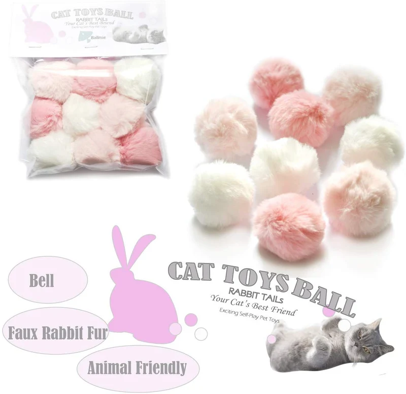 Ballmie - Pelota de peluche con sonajero para gatos, regalo de Pascua