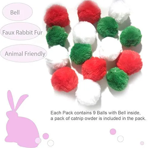 Ballmie - Pelota de peluche con sonajero para gatos, regalo de Pascua
