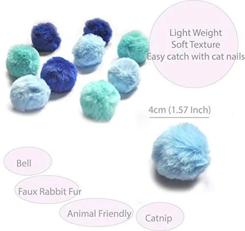 Ballmie - Pelota de peluche con sonajero para gatos, regalo de Pascua