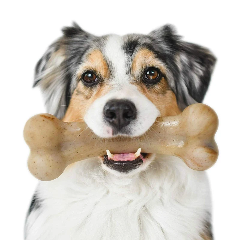 Juguetes para masticar perros de Pet Qwerks BarkBone para masticadores agresivos, fabricados en Estados Unidos