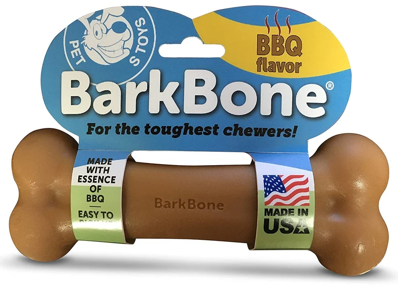 Juguetes para masticar perros de Pet Qwerks BarkBone para masticadores agresivos, fabricados en Estados Unidos