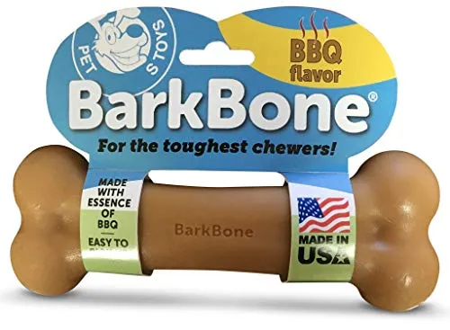 Juguetes para masticar perros de Pet Qwerks BarkBone para masticadores agresivos, fabricados en Estados Unidos