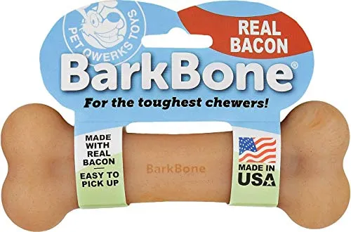 Juguetes para masticar perros de Pet Qwerks BarkBone para masticadores agresivos, fabricados en Estados Unidos