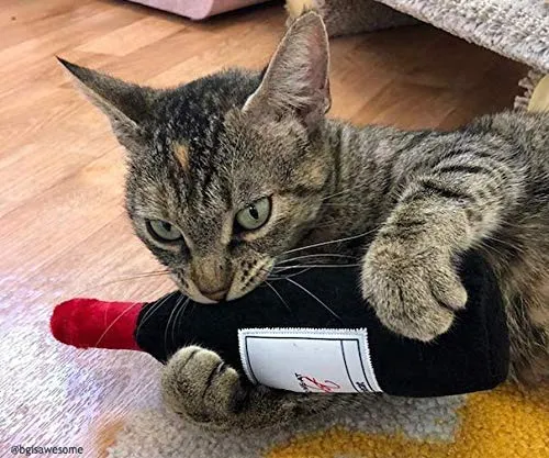 munchiecat Wine and Cheese Toys for Cats | Unique Gift for Cat Adoption, Wine Lovers, Housewarming Gift