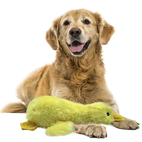 Perro Peluche Juguetes – Squeaky Duck & paquete de 2 Dragones & paquete de 4 juguetes de cuerda para perros pequeños, medianos y grandes