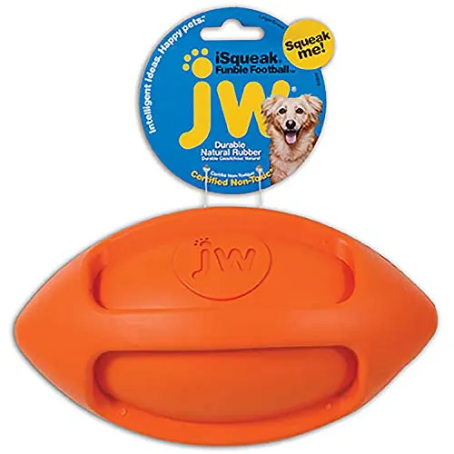 JW Pet iSqueak Funble Football Dog Toy