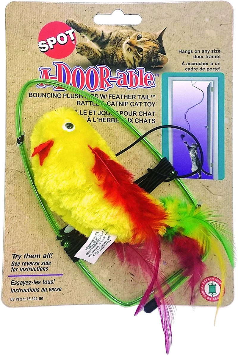 Ethical A-Door-Able - Peluche de gato con plumas