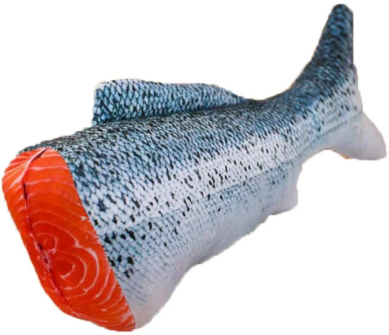 pepoot 30CM/11.8” Catnip Toys Cat Toys Kitten Fish Toys with Zipper Plush Fishes Replaceable Catnip Interactive Pets Chew Toys for Kitty Pet Supplies