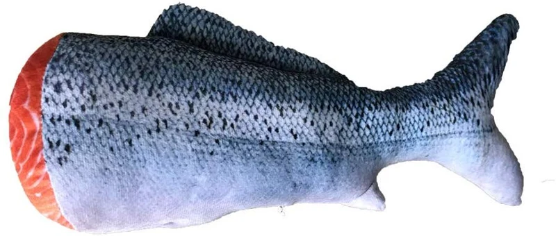 pepoot 30CM/11.8” Catnip Toys Cat Toys Kitten Fish Toys with Zipper Plush Fishes Replaceable Catnip Interactive Pets Chew Toys for Kitty Pet Supplies
