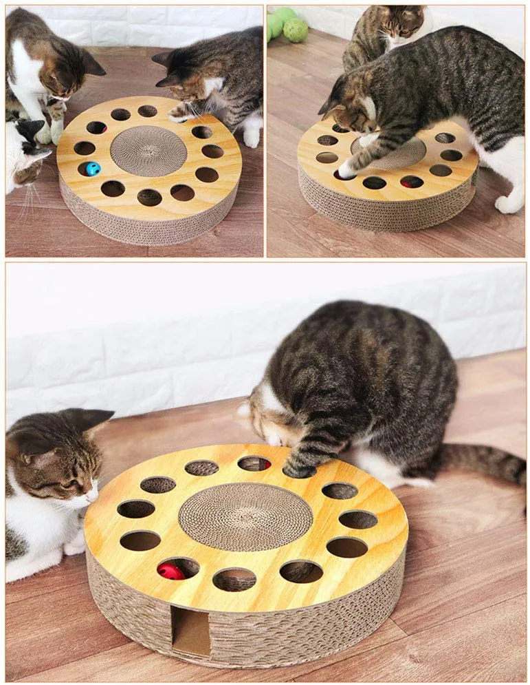 LECWAY Puzzles para Gatos Rompecabezas Juguete de Gato Interactivo Juguete de Gato Juguete de Tratamiento para Gato Pelota Juguete de Juguete Interactivo Rascador de Gato Pelota Rascador de Gato 13"