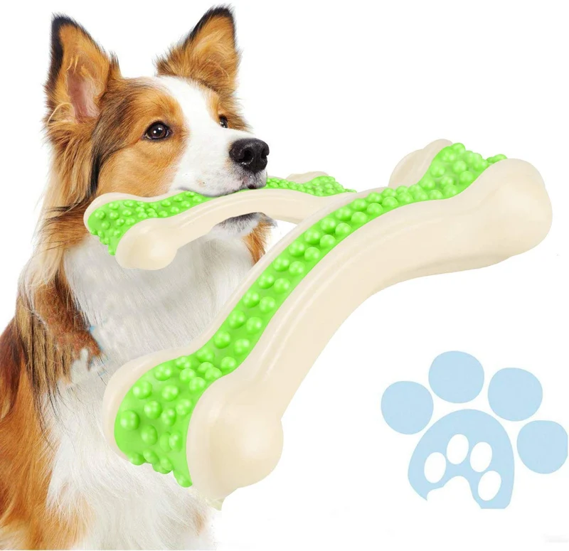 Petony Dog Chew Toys, Durable Dog Toys for Aggressive Chewers, Teeth Cleaning, Safe Bite Resistant Toothbrush Stick for Puppies & Middle Dogs