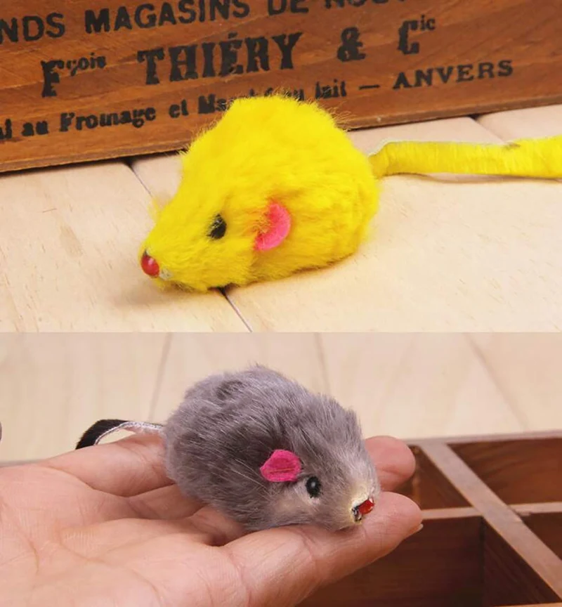 Kissmi - Paquete de 20 juguetes para gatos de peluche, ratón, ratón, ratón, gato, color surtido