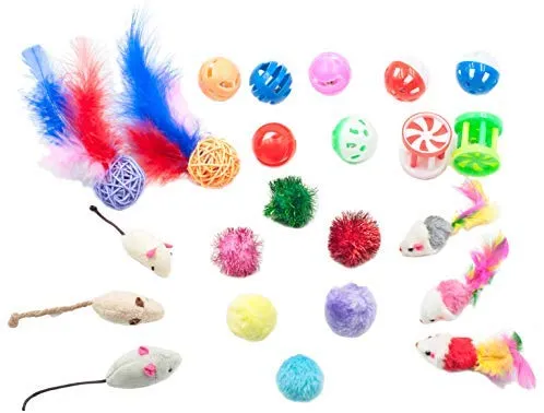 Fashion's Talk Kitten surtido de 4 niveles de torres de juguete interactivo, cepillo de aseo para gatos, pluma de gato, 2 vías de túnel, cubierta de lata de gato, cuenco de agua portátil para gato, cachorro, gatito