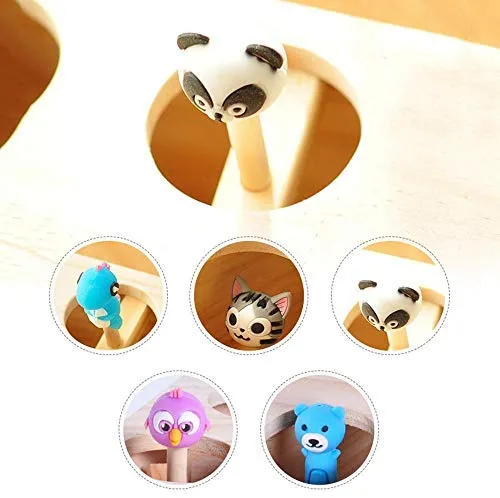 Volwco - Juguete interactivo de madera maciza con diseño de gato