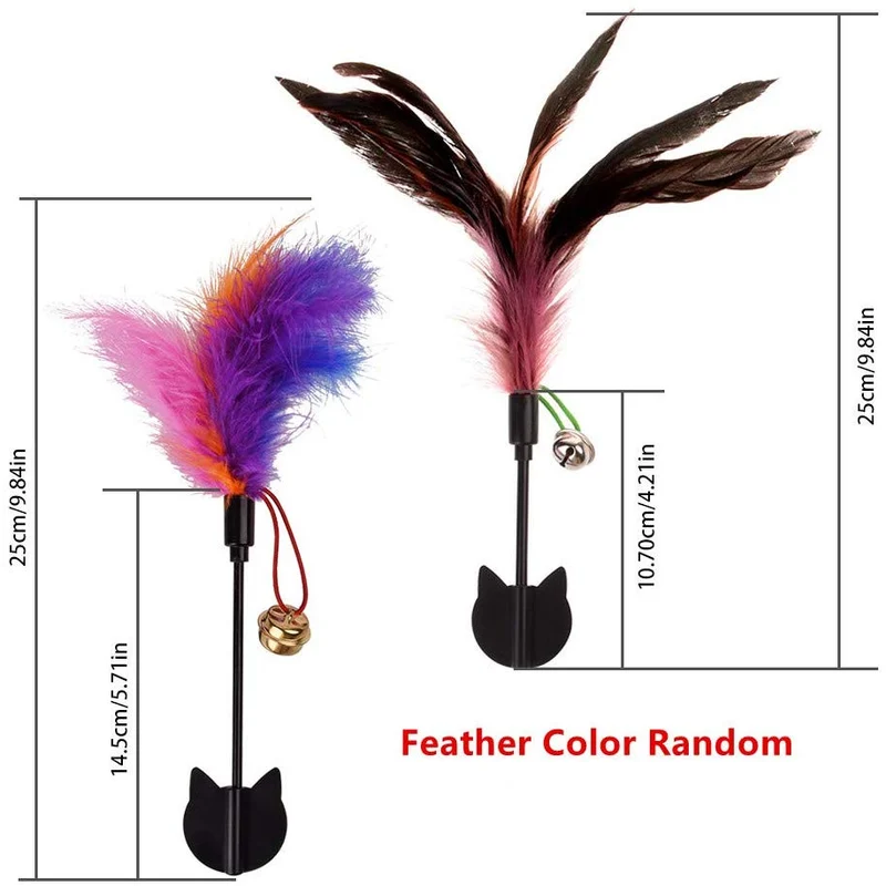 Yisilin Selfie Cat, gato selfie stick con divertido pluma Teaser para atraer la atención de gato, reutilizable y extraíble, libre de daños, compatible con todos los modelos de iPhone Sumsung Google Huawei Smartphone Tablet