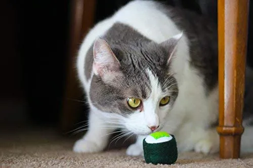munchiecat Sushi juguetes para gatos y gatitos, gato orgánico, regalo único para amantes de los gatos, hecho con materiales no tóxicos, seguros, aptos para mascotas