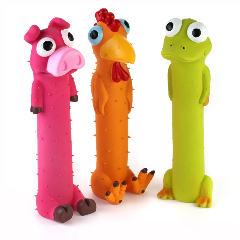 Chiwava Squeaky - Juguete de látex para perros, diseño de cachorro de animales