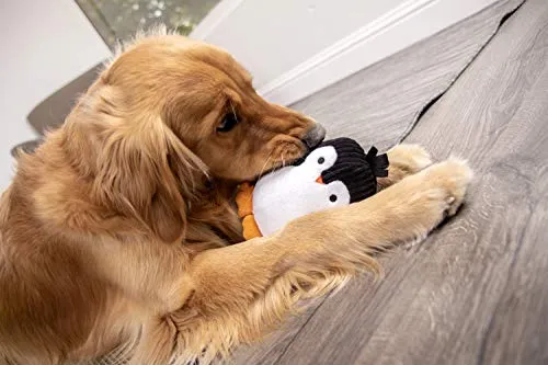 TrustyPup - Peluche de pingüino con chirriador silencioso