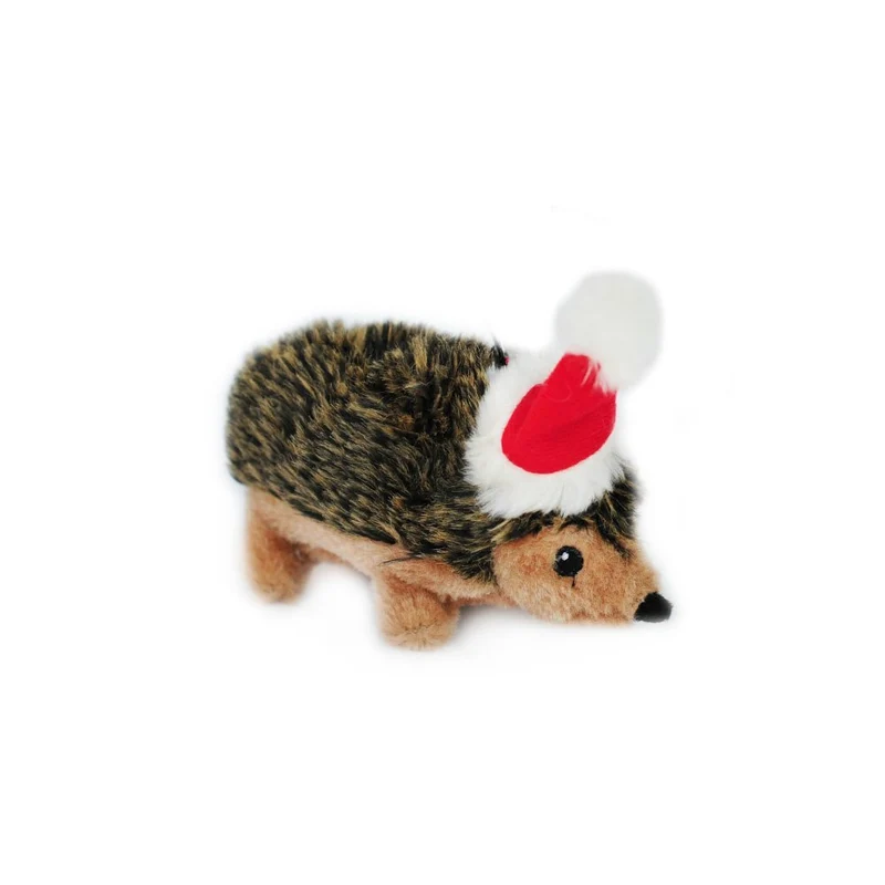 ZippyPaws Holiday Hedgehog Squeaky peluche perro juguete