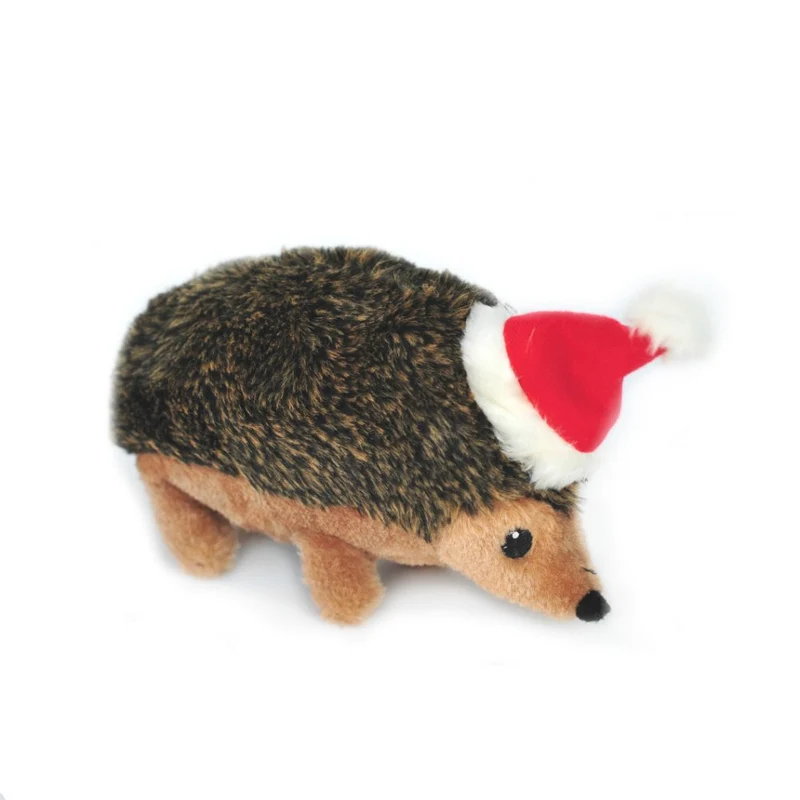 ZippyPaws Holiday Hedgehog Squeaky peluche perro juguete