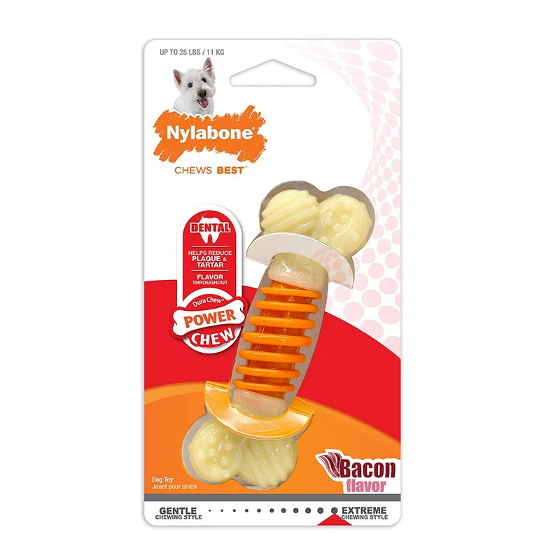 Nylabone Dental Chew Bacon flavored Pro Action Bone Dog Chew Toy