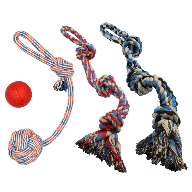 Juguete de cuerda para perros XL para gafas de huéspedes – pelota grande para perros grandes y medianos – Beneficios no resistentes al rescate de perros – Gran cuerda de poliéster para perros con salud dental – 100% algodón de cuerda de juguete para perro