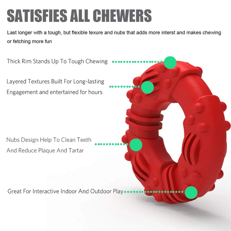 Juguetes para masticar perros GUCHO duraderos para masticadores agresivos. Garantía de reemplazo de por vida. Juguetes para perros indestructibles de nailon resistente para perros medianos y grandes, juguetes de entrenamiento perfecto para dentición.