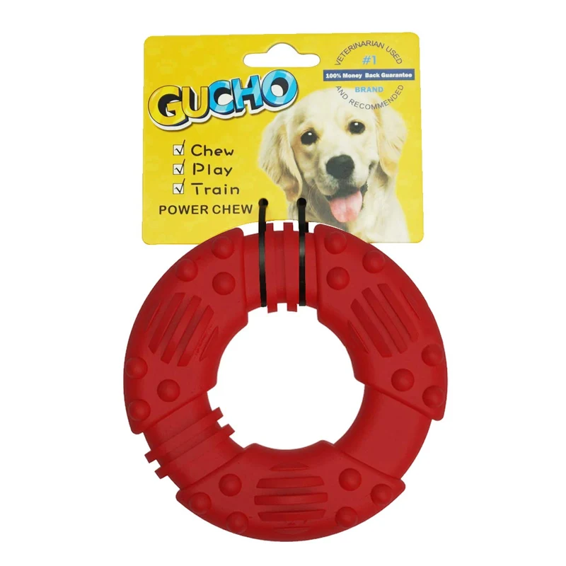 Juguetes para masticar perros GUCHO duraderos para masticadores agresivos. Garantía de reemplazo de por vida. Juguetes para perros indestructibles de nailon resistente para perros medianos y grandes, juguetes de entrenamiento perfecto para dentición.