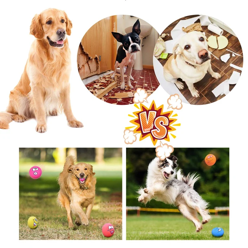 Juguetes para perro Holysteed de látex, juguetes de goma, juguetes suaves para perros, juguetes para masticar, pelotas de juguete, cachorros pequeños, medianos, mascotas, perros, gatos, 6 piezas