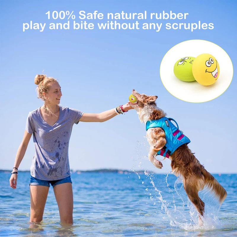 Juguetes para perro Holysteed de látex, juguetes de goma, juguetes suaves para perros, juguetes para masticar, pelotas de juguete, cachorros pequeños, medianos, mascotas, perros, gatos, 6 piezas