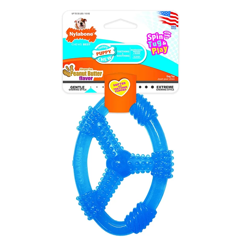 Nylabone Puppy Chew Toy | Hueso de dentición para cachorros | Juguete para masticadores suaves