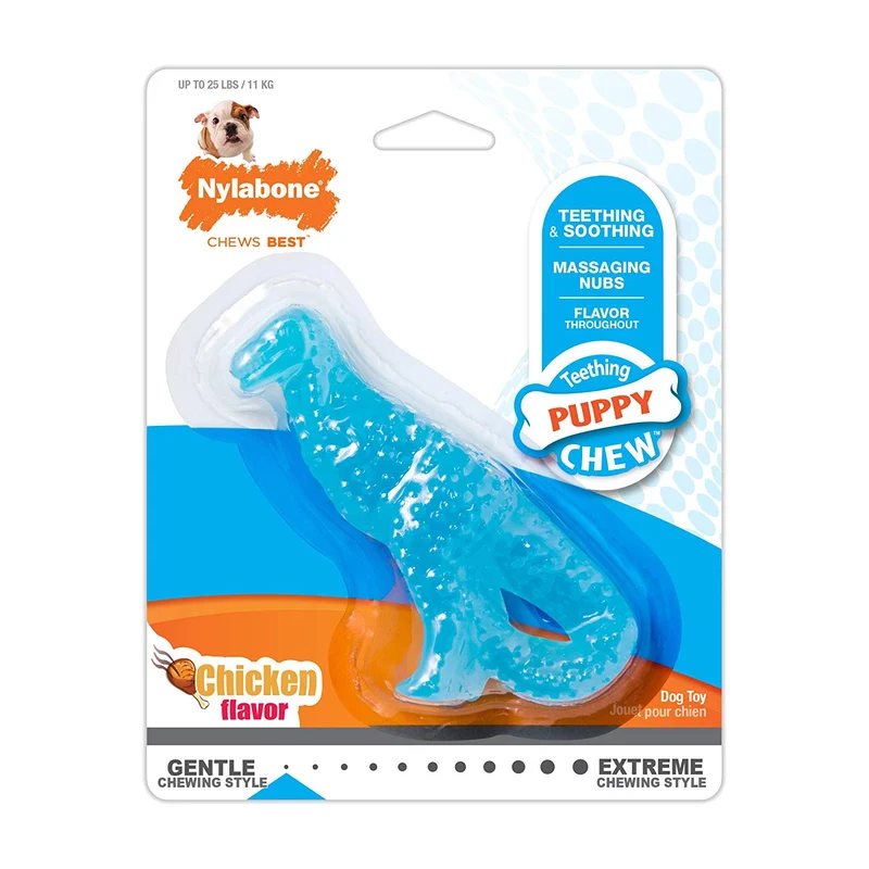 Nylabone Puppy Chew Toy | Hueso de dentición para cachorros | Juguete para masticadores suaves