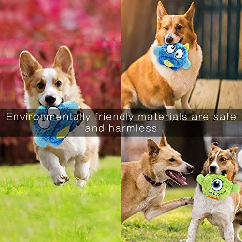 NEILDEN Interactive Dog Toys,Plush Squeaky Giggle Ball,Automatic Electronic Shake Dog Toy,Entertainment Suitable for Small to Medium Dogs Best Gift for Puppy(Two Plush Toys+Squeaker Ball)