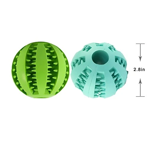 Bojafa - Juguetes para perros con forma de bolas, duraderos, para masticar, para cachorros, limpieza de dientes de perros pequeños, grandes, para hacer salchichas, jugar y dispensar dulces