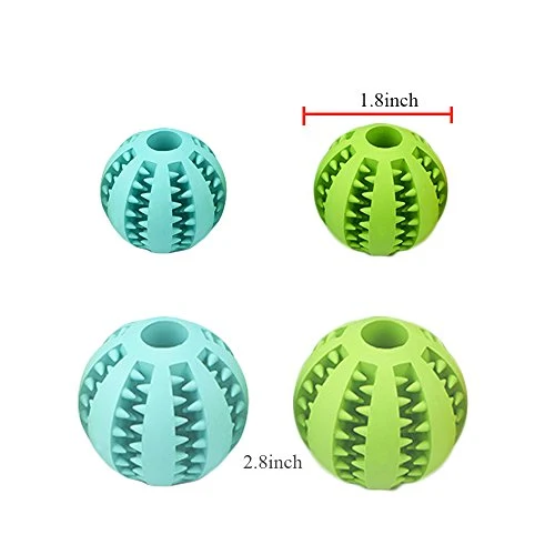 Bojafa - Juguetes para perros con forma de bolas, duraderos, para masticar, para cachorros, limpieza de dientes de perros pequeños, grandes, para hacer salchichas, jugar y dispensar dulces
