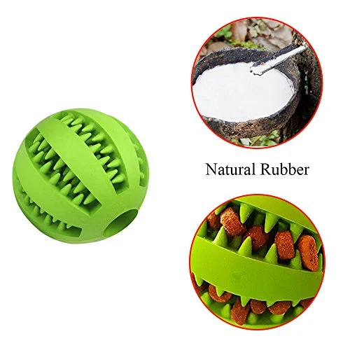 Bojafa - Juguetes para perros con forma de bolas, duraderos, para masticar, para cachorros, limpieza de dientes de perros pequeños, grandes, para hacer salchichas, jugar y dispensar dulces