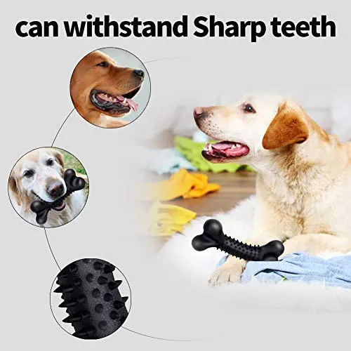 Juguete masticable para perros ZGSZ grande y duradero, para masticadores agresivos, sabor a carne de vacuno indestructible, hueso de perro, de goma natural, juguete no tóxico para todos