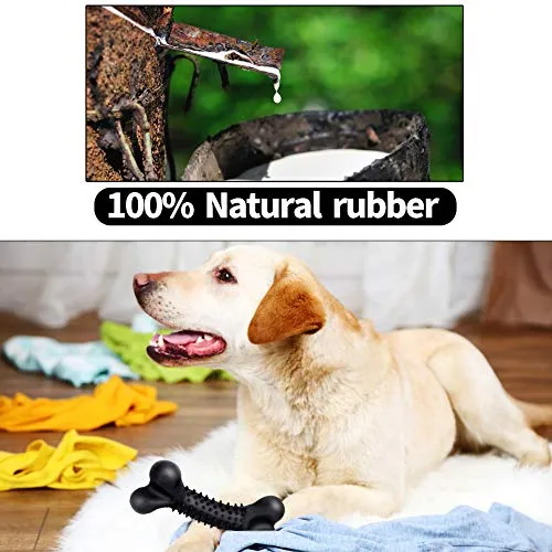 Juguete masticable para perros ZGSZ grande y duradero, para masticadores agresivos, sabor a carne de vacuno indestructible, hueso de perro, de goma natural, juguete no tóxico para todos