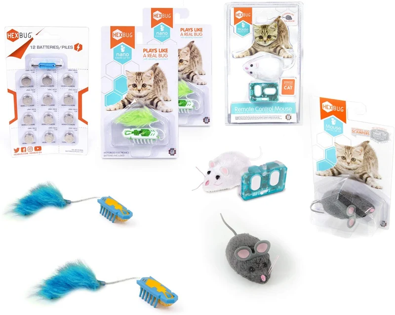 HEXBUG Deluxe Nano Cat Toy Pack Plus Mando a distancia