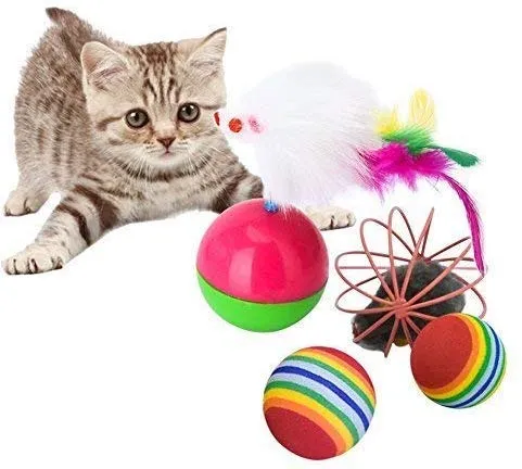 Juguetes para gatos, 31 unidades, surtidos, túnel de 3 vías, medidor de plumas interactivo, pez gato, palitos de masticar, ratones, bolas y campanas, súper divertido para cachorros, gatitos, conejos