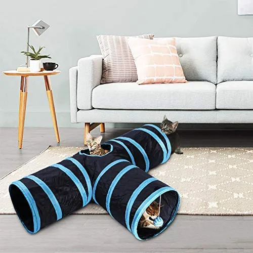 Juguetes para gatos, 31 unidades, surtidos, túnel de 3 vías, medidor de plumas interactivo, pez gato, palitos de masticar, ratones, bolas y campanas, súper divertido para cachorros, gatitos, conejos