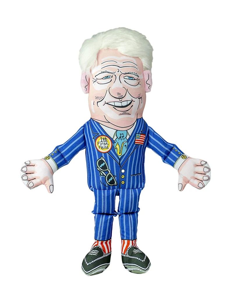 FUZZU Political Parody Dog Toys with Squeakers (Medium to Large Dogs), Various Styles (Bernie, Bill, Donald, Hillary, Vladimir) - Fun & Entertaining, Durable, Hand Illustrated Design & Premium Quality