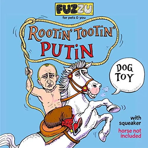 FUZZU Political Parody Dog Toys with Squeakers (Medium to Large Dogs), Various Styles (Bernie, Bill, Donald, Hillary, Vladimir) - Fun & Entertaining, Durable, Hand Illustrated Design & Premium Quality