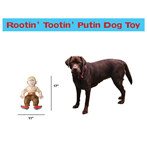 FUZZU Political Parody Dog Toys with Squeakers (Medium to Large Dogs), Various Styles (Bernie, Bill, Donald, Hillary, Vladimir) - Fun & Entertaining, Durable, Hand Illustrated Design & Premium Quality